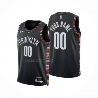 Camiseta Brooklyn Nets Personalizada Ciudad 2025-26 Negro