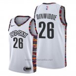 Camiseta Brooklyn Nets Spencer Dinwiddie #26 Ciudad Edition Blanco