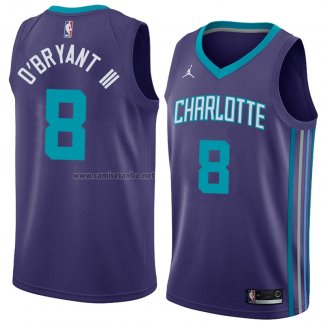 Camiseta Charlotte Hornets Johnny O'bryant III #8 Statement 2018 Violet