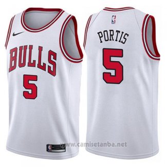 Camiseta Chicago Bulls Bobby Portis #5 Association 2017-18 Blanco