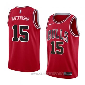 Camiseta Chicago Bulls Chandler Hutchison #15 Icon 2018 Rojo