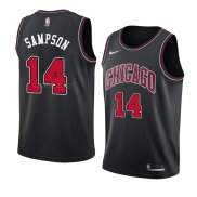 Camiseta Chicago Bulls Jakarr Sampson #14 Statement 2018 Negro