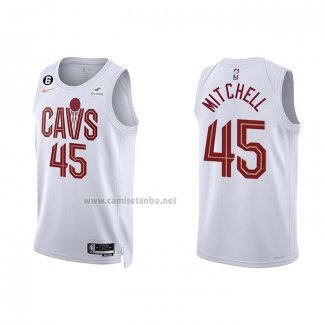 Camiseta Cleveland Cavaliers Donovan Mitchell #45 Association 2022-23 Blanco