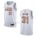 Camiseta Cleveland Cavaliers Jarrett Allen #31 Ciudad 2022-23 Blanco