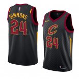 Camiseta Cleveland Cavaliers Kobi Simmons #24 Statement 2018 Negro