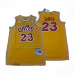 Camiseta Cleveland Cavaliers LeBron James NO 23 Hardwood Classics Amarillo  Camiseta Cleveland Cavaliers LeBron James NO 23 Hardwood Classics Amarillo