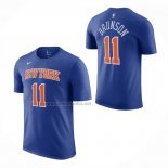 Camiseta Corta Manga New York Knicks Jalen Brunson NO 11 Azul