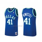 Camiseta Dallas Mavericks Dirk Nowitzki #41 Mitchell & Ness Hardwood Classics Azul