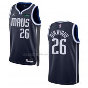 Camiseta Dallas Mavericks Spencer Dinwiddie #26 Statement 2022-23 Azul