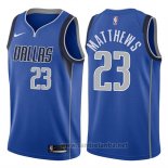 Camiseta Dallas Mavericks Wesley Matthews #23 Icon 2018 Azul