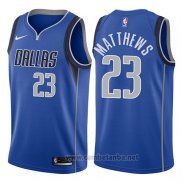 Camiseta Dallas Mavericks Wesley Matthews #23 Icon 2018 Azul