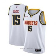 Camiseta Denver Nuggets Nikola Jokic #15 Association 2018-19 Blanco
