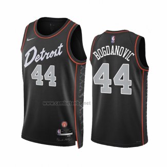 Camiseta Detroit Pistons Bojan Bogdanovic #44 Ciudad 2023-24 Negro