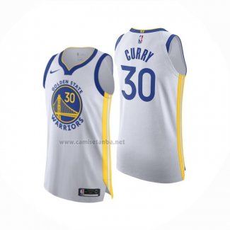 Camiseta Golden State Warriors Stephen Curry #30 Association Autentico Blanco