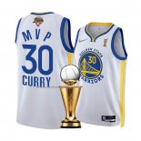 Camiseta Golden State Warriors Stephen Curry #30 MVP 2022 NBA Finals Blanco