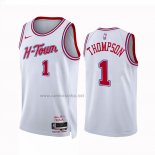 Camiseta Houston Rockets Amen Thompson #1 Ciudad 2023-24 Blanco
