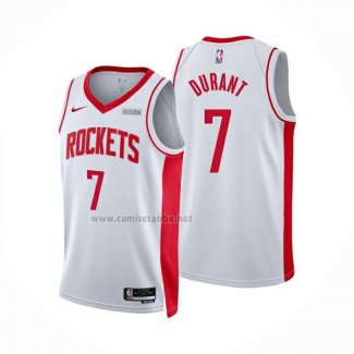 Camiseta Houston Rockets Kevin Durant NO 7 Association 2025-26 Blanco