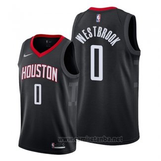 Camiseta Houston Rockets Russell Westbrook #0 Statement 2019 Negro