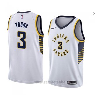 Camiseta Indiana Pacers Joe Young #3 Association 2018 Blanco