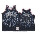 Camiseta Lightning Chicago Bulls Scottie Pippen #33 Negro
