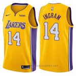 Camiseta Los Angeles Lakers Brandon Ingram #14 2017-18 Amarillo