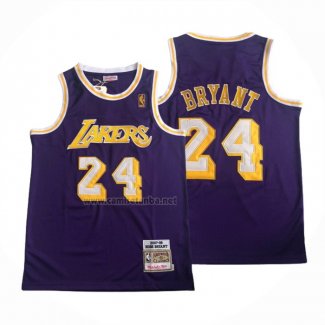Camiseta Los Angeles Lakers Kobe Bryant #24 Mitchell & Ness 2007-08 Violeta