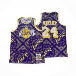 Camiseta Los Angeles Lakers Kobe Bryant #24 Mitchell & Ness 2007-08 Violeta2