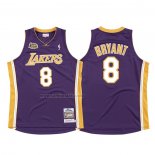 Camiseta Los Angeles Lakers Kobe Bryant #8 2000-01 Finals Violeta