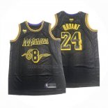 Camiseta Los Angeles Lakers Kobe Bryant NO 8 24 Negro1