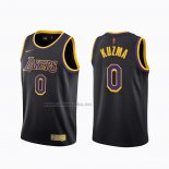 Camiseta Los Angeles Lakers Kyle Kuzma #0 Earned 2020-21 Negro