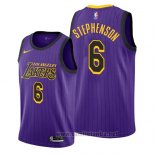 Camiseta Los Angeles Lakers Lance Stephenson #6 Ciudad 2019 Violeta