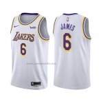 Camiseta Los Angeles Lakers LeBron James #6 Association 2021-22 Blanco
