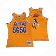 Camiseta Los Angeles Lakers Luffy 2025 Amarillo