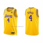 Camiseta Los Angeles Lakers Rajon Rondo #4 75th Anniversary 2021-22 Amarillo