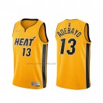 Camiseta Miami Heat Bam Adebayo #13 Earned 2020-21 Oro
