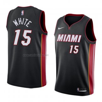 Camiseta Miami Heat Okaro White #15 Icon 2018 Negro