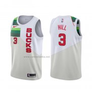 Camiseta Milwaukee Bucks George Hill #3 Earned Blanco