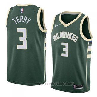 Camiseta Milwaukee Bucks Jason Terry #3 Icon 2018 Verde