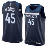 Camiseta Minnesota Timberwolves Cole Aldrich #45 Icon 2018 Azul