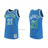 Camiseta Minnesota Timberwolves Kevin Garnett #21 Hardwood Classics Throwback Azul