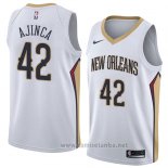 Camiseta New Orleans Pelicans Alexis Ajinca #42 Association 2018 Blanco