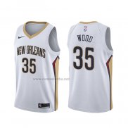 Camiseta New Orleans Pelicans Christian Wood #35 Association Blanco