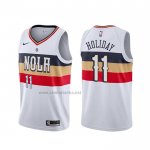 Camiseta New Orleans Pelicans Jrue Holiday #11 Earned Blanco