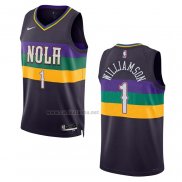 Camiseta New Orleans Pelicans Zion Williamson #1 Ciudad 2022-23 Violeta