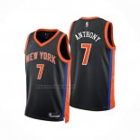 Camiseta New York Knicks Carmelo Anthony #7 Ciudad 2022-23 Negro