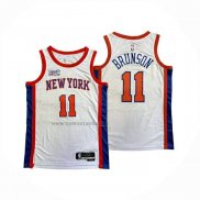 Camiseta New York Knicks Jalen Brunson NO 11 Ciudad 2025-26 Blanco