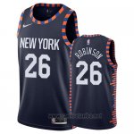 Camiseta New York Knicks Mitchell Robinson #26 Ciudad 2019 Azul