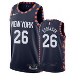 Camiseta New York Knicks Mitchell Robinson #26 Ciudad 2019 Azul
