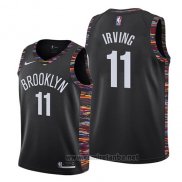 Camiseta Nino Brooklyn Nets Kyrie Irving #11 Ciudad 2019-20 Negro