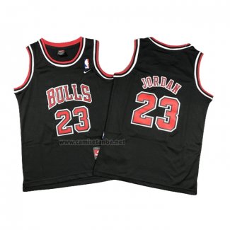 Camiseta Nino Chicago Bulls Michael Jordan #23 Negro3